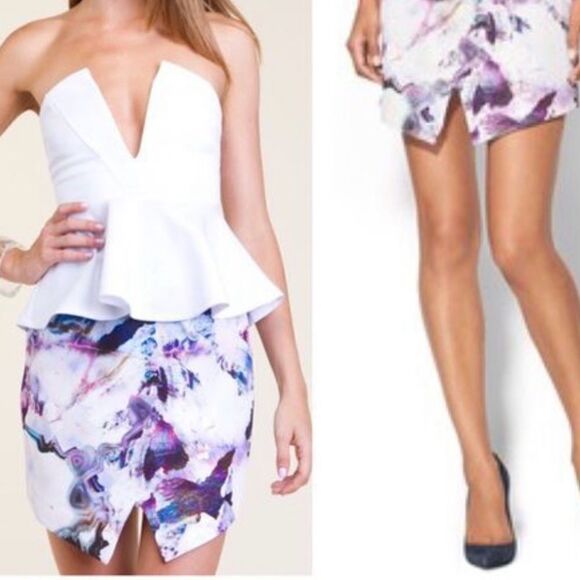 NWT Stylestalker Cats Eye Agate Print Mini Skirt Size Medium - Picture 1 of 9